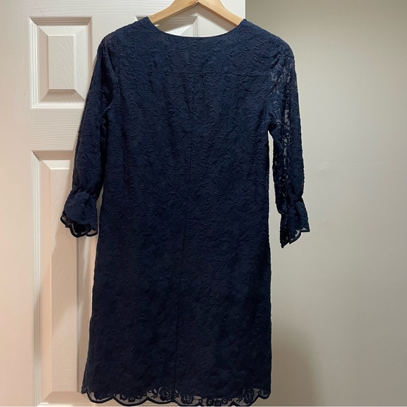Madewell Embroidered Navy Blue Slowsong Dress Size 00 - Picture 4 of 6